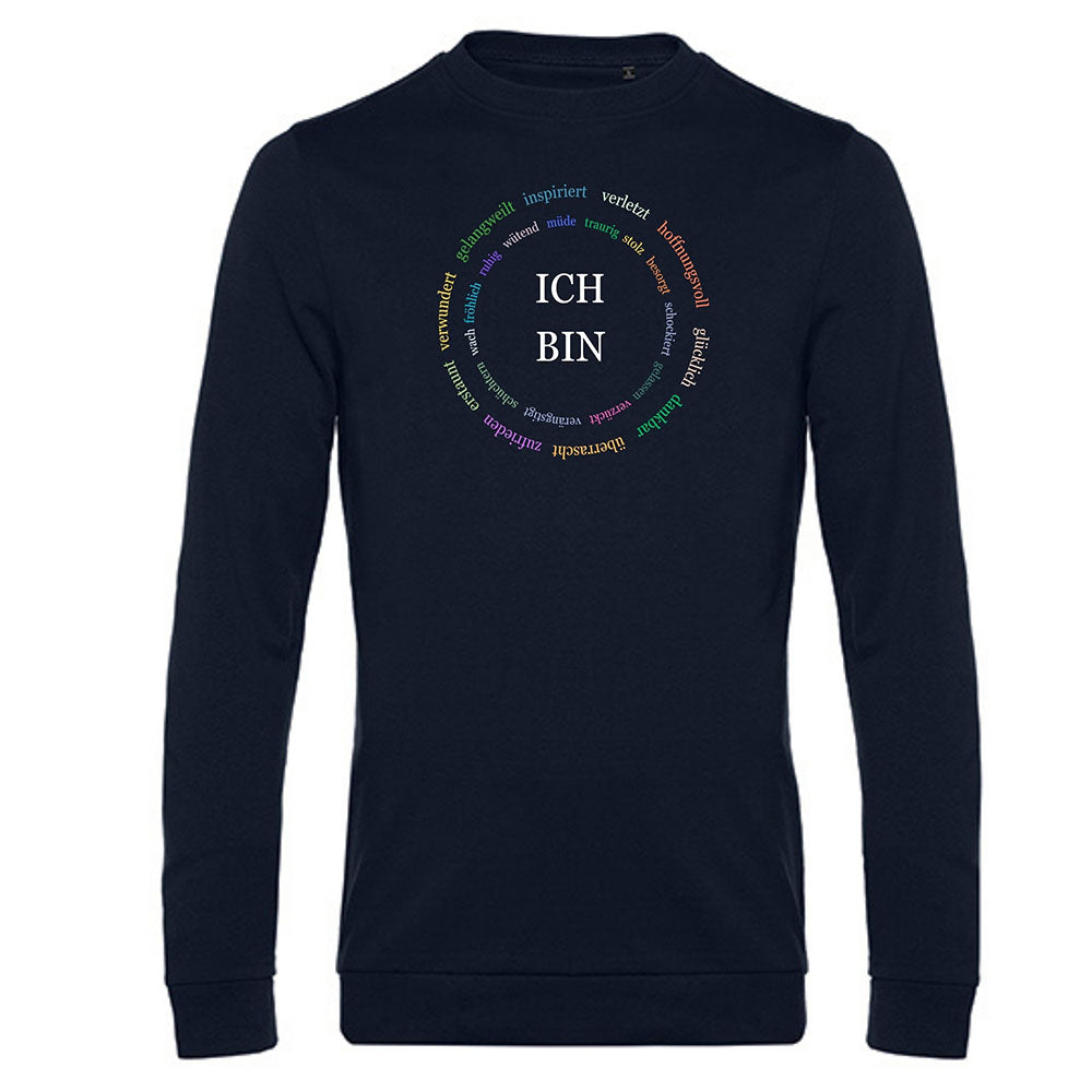 Ich bin | BIO-Baumwolle Affirmations Sweatshirt für Herren | Basickollektion