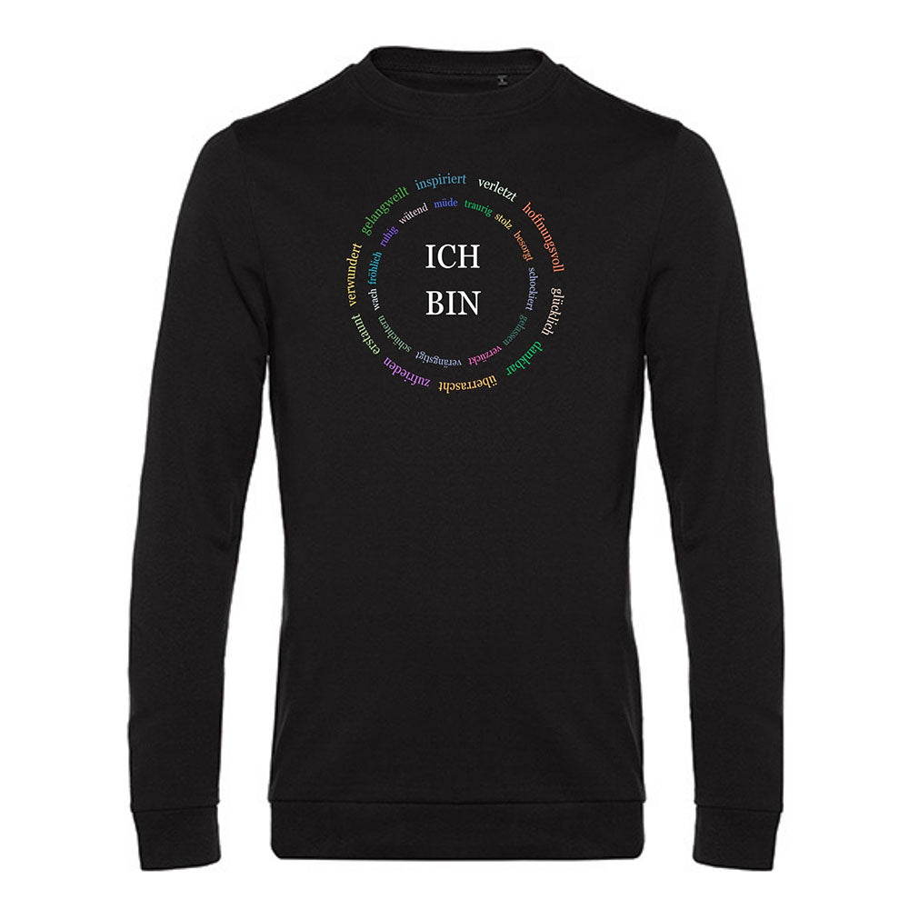 Ich bin | BIO-Baumwolle Affirmations Sweatshirt für Herren | Basickollektion