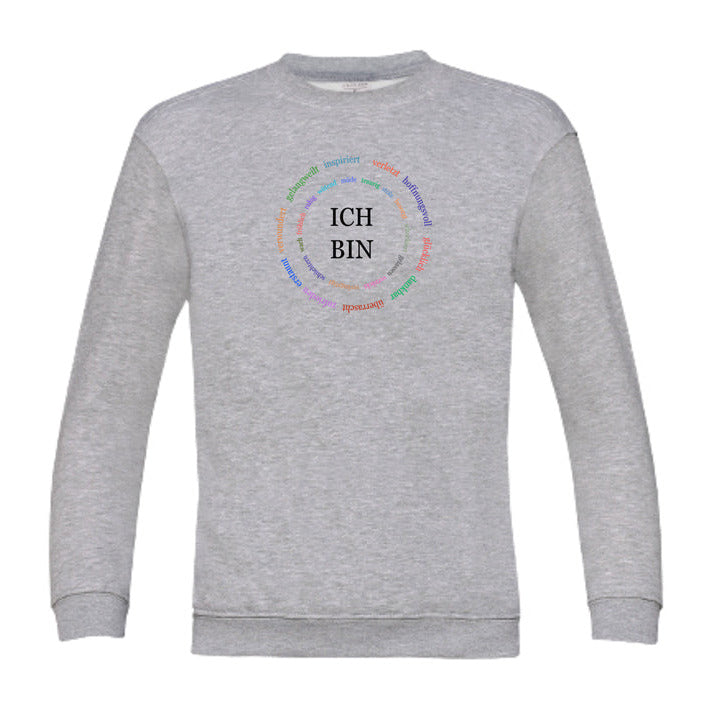 Ich bin | Affirmations-Sweatshirt für Kinder | Herzenskinder
