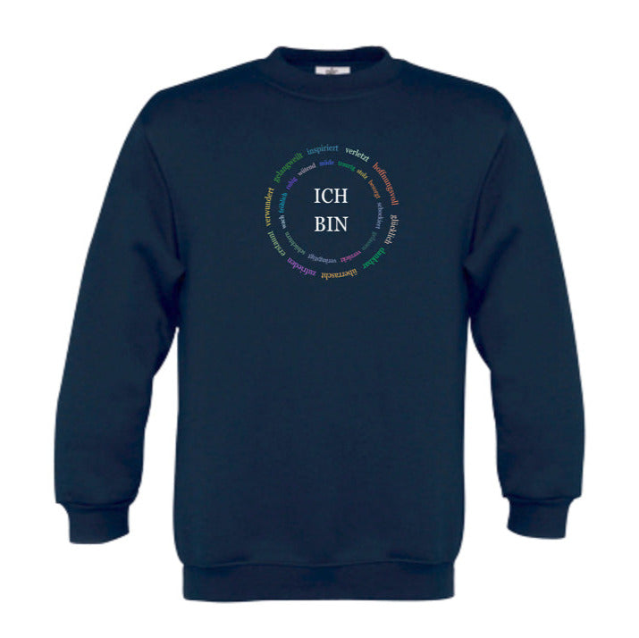 Ich bin | Affirmations-Sweatshirt für Kinder | Herzenskinder