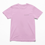 Rosa T-Shirt mit Affirmation Ich entscheide 🙂 – nachhaltige Kindermode und Familienmode für mehr Selbstwert und Achtsamkeit.