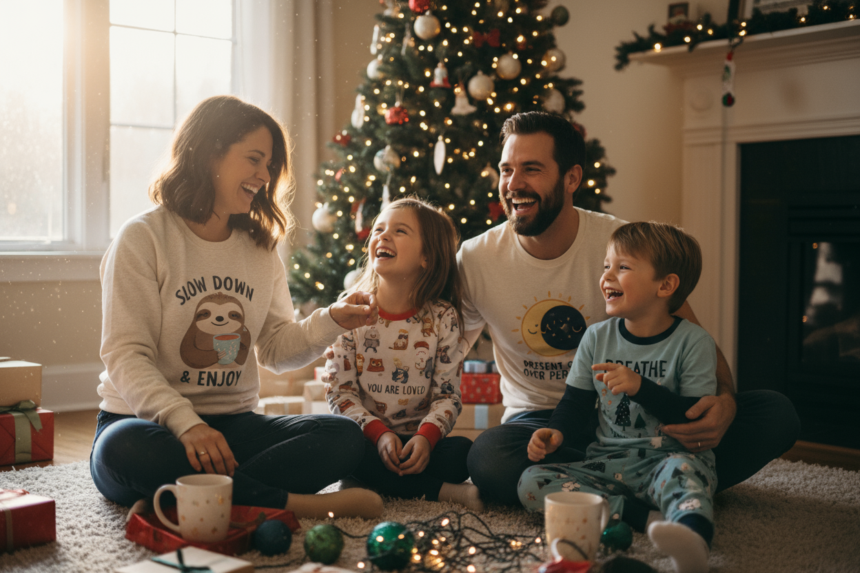 Weihnachtskleidung für achtsame Familien kaufen