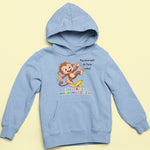 Kinder Hoodie lotus blue mit Affen Motiv Milo – Affirmation Fehler sind Helfer Kinderkleidung