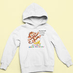 Kinder Hoodie weiß mit Affen Motiv Milo – Affirmation Fehler sind Helfer Kinderkleidung