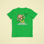 Grünes Kinder T-Shirt mit Milo der Affe und Affirmation Ich lerne immer was dazu