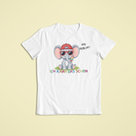 Kinder T-Shirt weiß mit Eddy dem Elefanten und Affirmation „Ich kann das schon“ – Sinachtsam Affirmations Kleidung für Kinder