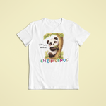 Kinder T-Shirt weiß mit Pako dem Panda und Affirmation „Ich bin genug“ – Sinachtsam Achtsamkeits Kleidung für Kinder