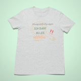 T-Shirt in Ash mit dem Aufdruck: Ich darf alles entdecken – Einschulungskollektion von Sinachtsam