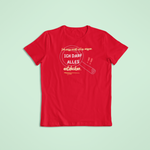 T-Shirt in Rot mit dem Aufdruck: Ich darf alles entdecken – Einschulungskollektion von Sinachtsam